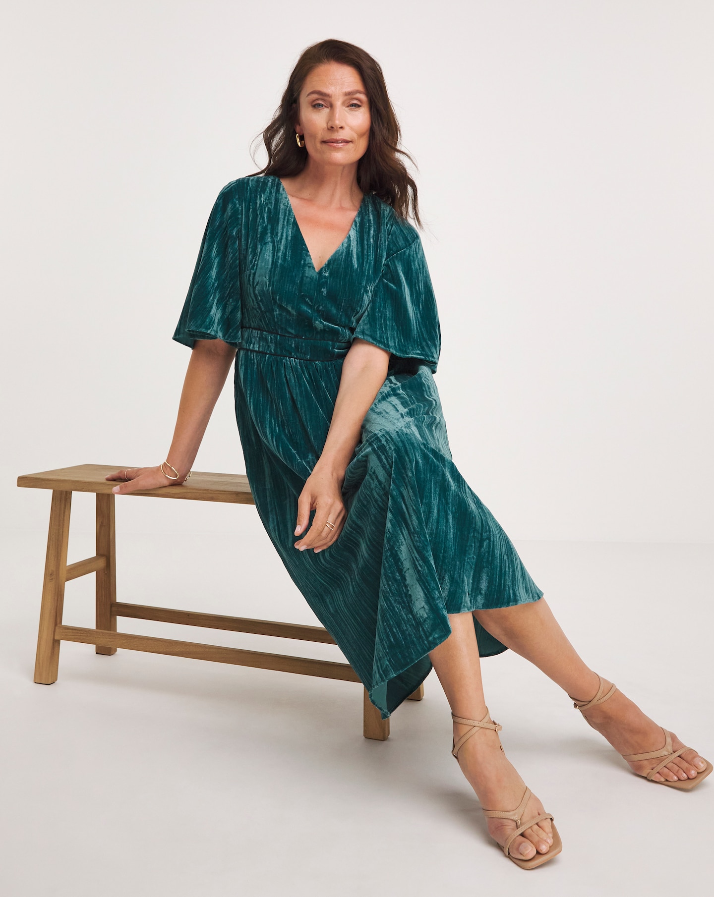 Joanna hope shop velvet dress