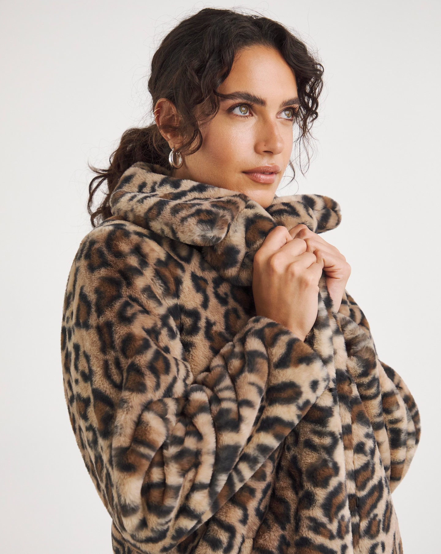 Leopard Faux Fur Coat Marisota